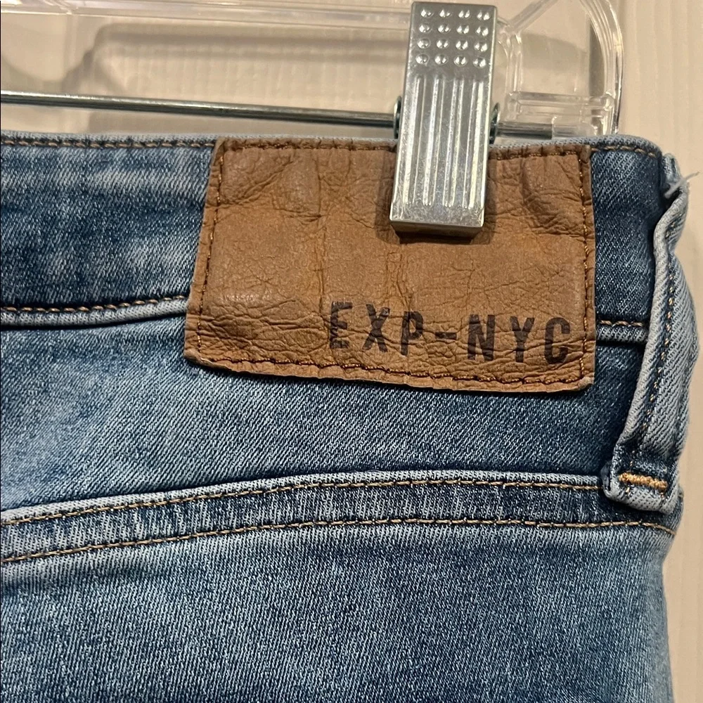 Express Dark Blue Straight Leg Jeans